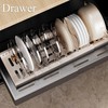 Pots and Pans Organizer Under Cabinet Expandable Pot Lid Holder