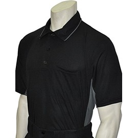 Smitty Major League Style Umpire Shirt - Performance Mesh Fabric (Black, Medium)