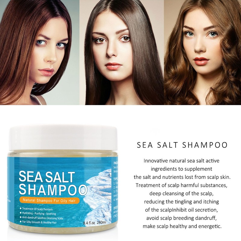 200ml Dandruff Shampoo Sea Salt Shampoo for Itching Scalp and