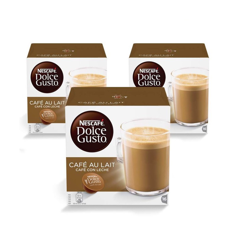 Nescafe Dolce Gusto Cafe au Lait Capsules (Pack of 48)