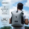 geckobrands Backpack Dry Bag Cooler, Neon Blue