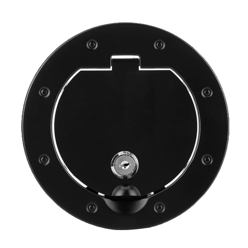 Aluminum Alloy Black Fuel Tank Cap Cover Flag Label Fits