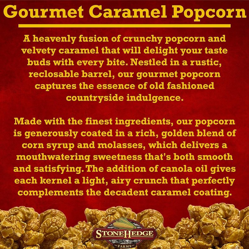 Stonehedge Farms Caramel and Kettle Flavored Popcorn Barrels - 30