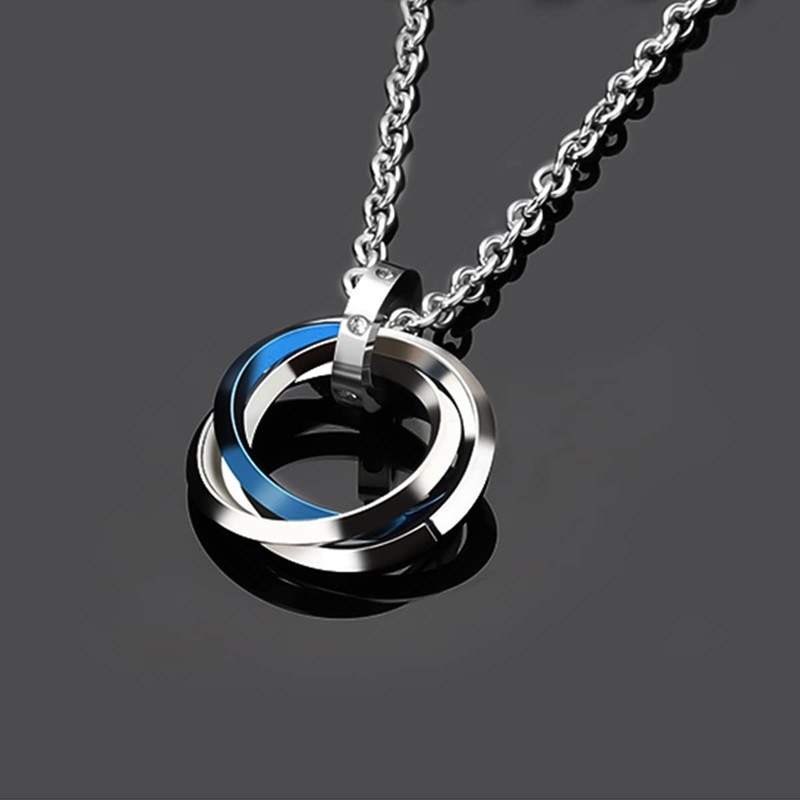Kesaeki Men's Necklace, Tungsten, Stainless Steel, Hypoallergenic, For Sensitive Skin,