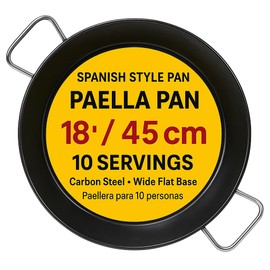 Paellera Para 10 Personas, 18 in / 45 cm Carbon Steel Pan