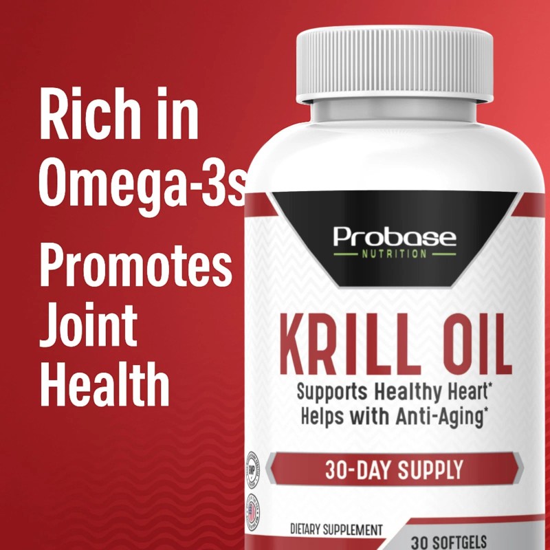 Probase Nutrition Krill Oil 30 Softgels 30-Day Supply