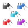 5Pack Suitcase Locks with Keys, 23mm Small Luggage Padlocks Multicolor,