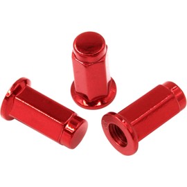 Wheel Accessories Parts 16 Pcs M10x1.25 Thread Flat Seat 28mm 1.10" Long Lug Nuts Red 14mm Hex Fits Artic Cat Polaris Yamaha