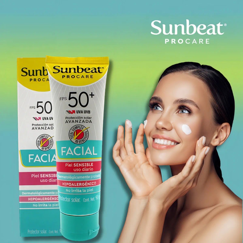 Bloqueador Solar Sunbeat Piel Sensible Fps 90g
