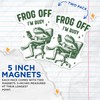 (2 Pack) Frog Off Im Busy Magnets - Funny Frog