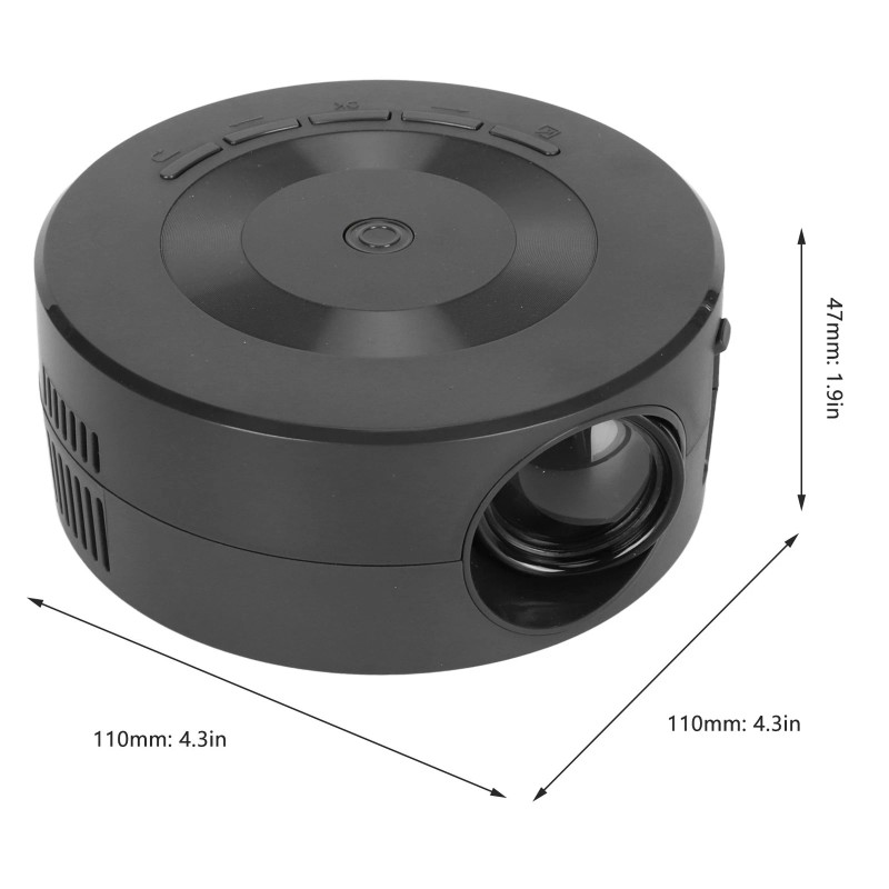 Mini LED Projector 1080p Built in Speaker Portable Small Home