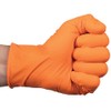 ForPro Professional Collection - Guantes desechables de nitrilo resistentes, naranja,