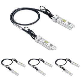 10G SFP+ DAC Twinax Cable, SFP+ to SFP+ Direct Attach Copper Passive for Ubiquiti UniFi, Meraki, Mikrotik, Fortinet, Netgear, D-Link, TP-Link and More, 2-Meter(6.6ft), 4-Pack