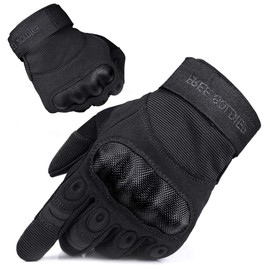 Free Soldier Outdoor Gloves Men's Tactical Training Motorcycle Gloves Climbing Gloves Full Finger Fingerless Gloves Military Gloves for Hiking Climbing Motorcycle Bike Cycling Work, black, xl