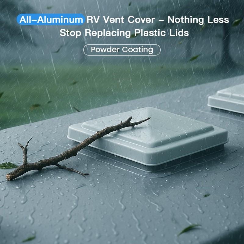 Aluminum RV Roof Vent Lid Replacement 14''x14''- Fit for Trailers,