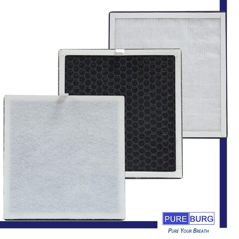 PUREBURG 2-Pack Replacement HEPA Air Filter Compatible with Beurer 3-in-1