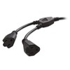 Cable Matters 2-Pack 2 Outlet Power Splitter Cord (Power Cord