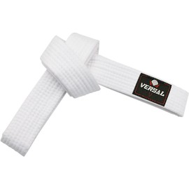 VERSAL Martial Arts Karate Belt, 100% Cotton Professional Training Grading Ranking Belts for Judo, Bjj, Taekwondo, Jiu Jitsu Coloured Belt (White, 280cm)