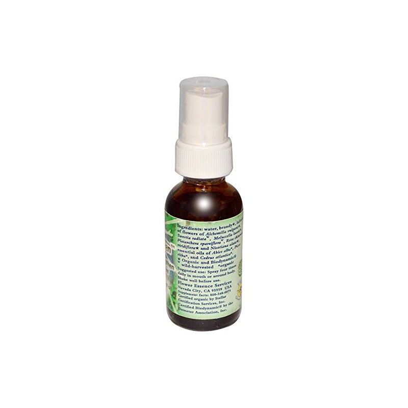 Flower Essence Services Grounding Green Spray Herbal Supplements, 1 Ounce