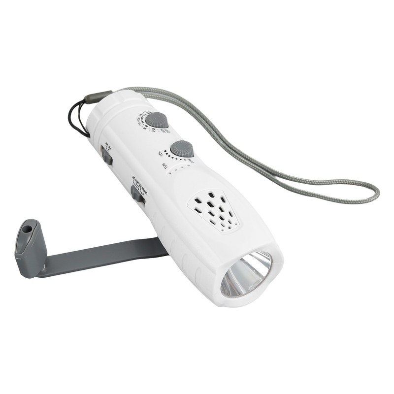 Hand Crank Flashlight Radio Portable Multifunctional Support AM FM SOS