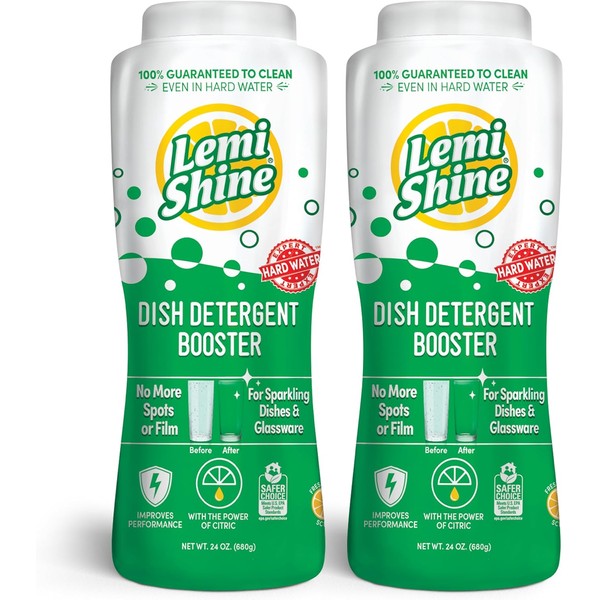 Lemi Shine Dish Detergent Booster, Hard Water Stain Remover, Multi-Use
