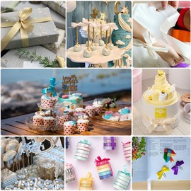 Gift Ribbon Eucalyptus Green 25 mm Wide, 23 Metres Satin Ribbon Sage Green Gift Ribbons Fabric Ribbon Decorative Ribbon for Gift Wrapping, Crafts, Birthday and Wedding Decoration