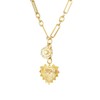 AOQING 18k real gold plated necklace LOVE lettering love heart