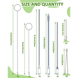 FIVEIZERO Drawstring Threader Tool Set - Loop Turner Sewing Tool for Easy Hoodie, Jacket, and Pants Threading, Bodkin Sewing Tool for Drawstrings and Cords