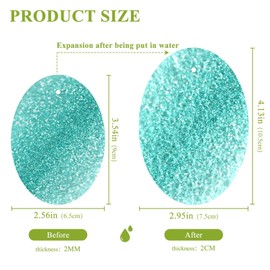 Teal Turquoise Sparkle Kitchen Sponges Sea Water Aqua Green Cleaning Dish Sponges Non-Scratch Natural Scrubber Sponge for Kitchen Bathroom Cars, pack of 3