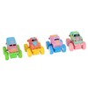 4pcs Pull Back Car Toys Cartoon Q Version Alloy Vehicle