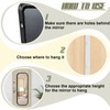 Dexspoeny Over-The-Door Mirror Hanger, Adjustable 13.6 in Door Mirror Hanger