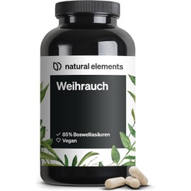 natural elements Frankincense Capsules - 1176mg Extract from Indian Frankincense - 85% Boswellic Acids - High Dose & Vegan - Supply for 5 Months - Produced & Laboratory Tested in Germany