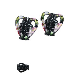 Unbranded 12 pieces Heart Hair Claw Flower Printed Jaw Clip Clamp Comb Butterfly 1.5" Lots