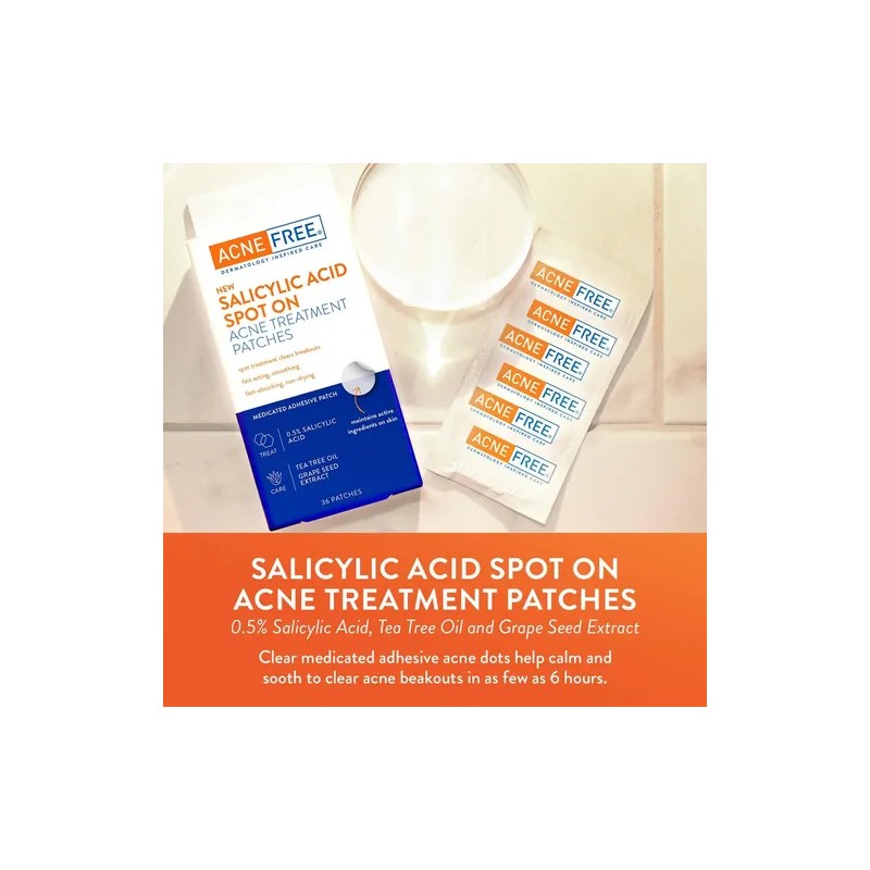 Acnefree Parches De Tratamiento De Acné Con Ácido Salicílico