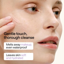 WONDER FAMILY Cleansing Gel Makeup Remover Stick - Melt Cosmetics with Travel Size Facial Cleanser for Sensitive Skin - Cleansing Balm Gel - Clean Makeup Face Cleanser Balm - Paraben, Sulfate Free