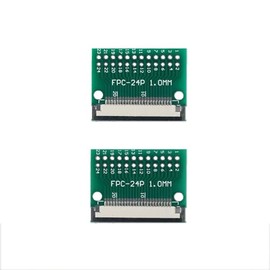 MTCELL 2 Pcs FFC FPC PCB Converter Board 24 Pin 1mm 0.5mm Pitch to Dip 2.54mm for FCC Cable Couple Extend Adapter