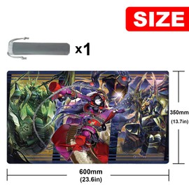 sabermaster ygo playmat Gaming Competition Pad Mat Card Binder Deck 23.6x13.7in (Raika)