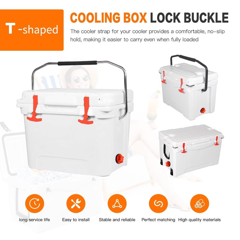 GRABOTE Updated 4-Pac Cooler Accessories Replacement Lid Latches for Yeti