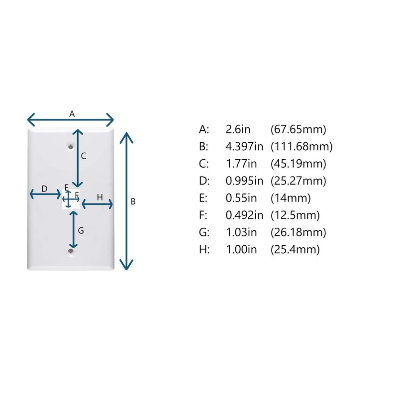 Networx Keystone Wall Plates (1 PORT, BLACK)