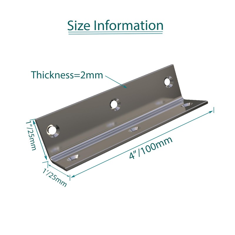 Stainless Steel Corner Bracket,Joint Right Silver Angle Brackets,L Shape Heavy