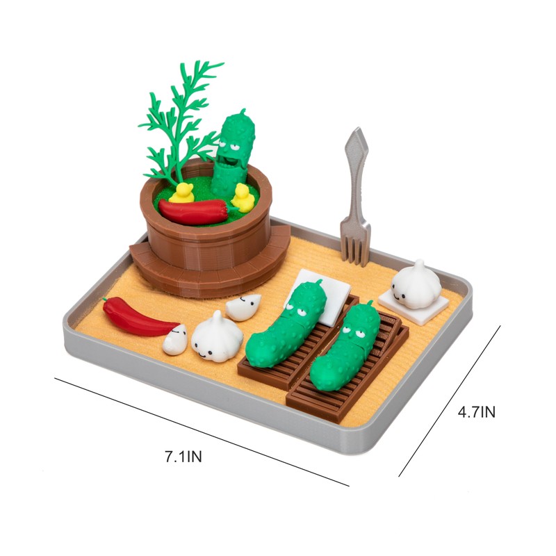 Stylor Pickle Zen Garden Office Desk Decor - Mini Decorative