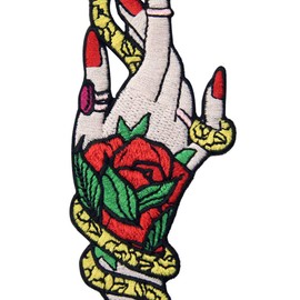 Sew-on / Iron-on / Iron-on / Snake/Witch Flower Design