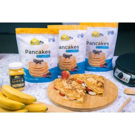 KARAVANSAY PANCAKES, CREPES AND WAFFLES MIX, pack of 3 x 52,91 oz, GLUTEN FREE CERTIFIED, no egg added, no sugar added, fluffy, no salt added, KOSHER,ideal to have breakfast, easy to make, VEGAN FRIENDLY, no artificial flavors