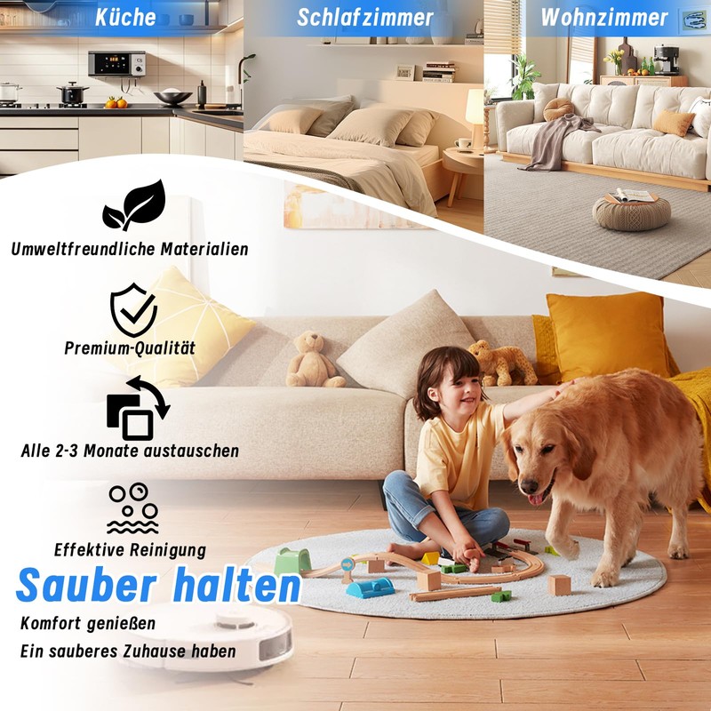 Accessory Set for Ecovacs Deebot T30 Pro Omni, 1 Rubber