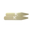 Gold Toned Etched Greek Letter Kappa Collar Stays