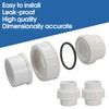2" PVC Union Coupling Pipe Fitting PVC Adapter Schedule 40,