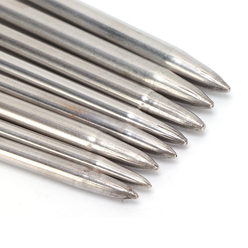22Pcs Knitting Needles Stainless Steel Straight Single Pointed HandMade Wool