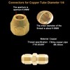 2Pieces Copper Pipe Extension Joint Connectors for Air Conditioning Pipe
