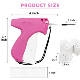 2006 Pieces Tagging Gun for Clothing, Tagging Gun Kit with 1600 1" Barbs Fasteners, 400 Clothing Label Tags and 5 Needles, Price Tag Gun, Standard Retail Price Tag Attacher Gun Kit