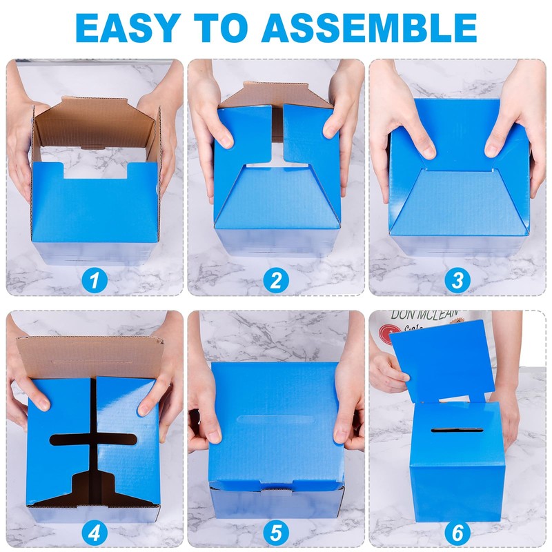 PATIKIL Cardboard Suggestion Box, 6 Pcs 6.5 x 4.5 x